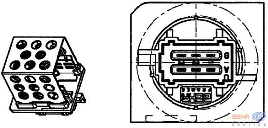 Control Unit, heating/ventilation 206 SW (2E/K), 206 CC (2D)
