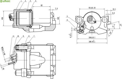 Brake Caliper VAG - 1J0 615 124
