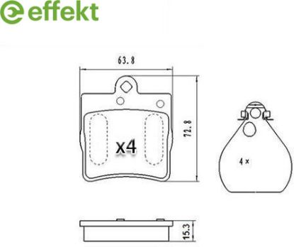 Brake Pad Set, disc brake MERCEDES-BENZ - 002 420 71 20