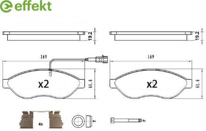 Brake Pad Set, disc brake PSA - 16 124 339 80