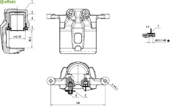 Brake Caliper HYUNDAI - 58210-2W700
