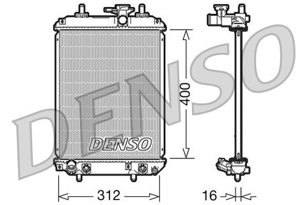 Radiator, engine cooling TOYOTA Passo Aut. 06/04-