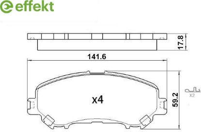Brake Pad Set, disc brake Nissan