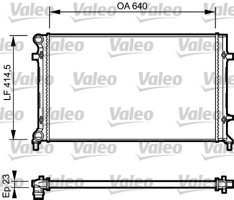 Radiator, engine cooling VAG - 1K0 121 251BQ