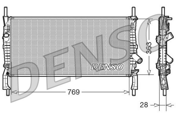 Radiator, engine cooling FORD Transit VII 2.2 TDCi /
