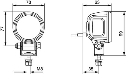 Worklight 10-80V, punane joonetuli