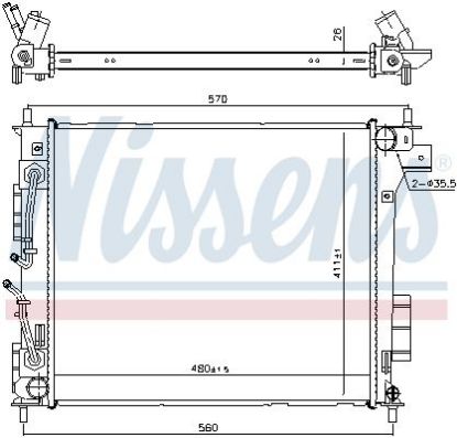 Radiator, engine cooling KIA SOUL      13-