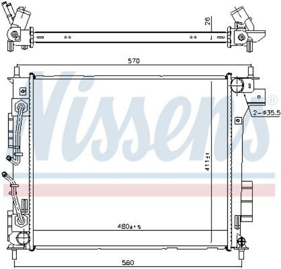 Radiator, engine cooling KIA SOUL      13-