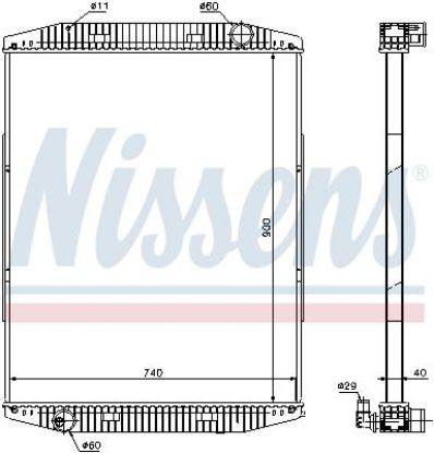 Radiator, engine cooling IVECO EUROTECH E.42 95-