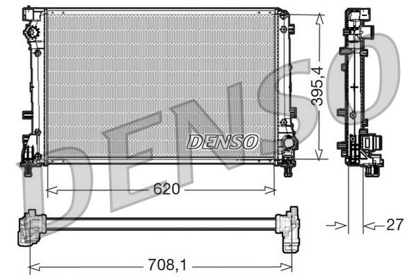 Radiator, engine cooling FIAT 500 1.4 Abarth