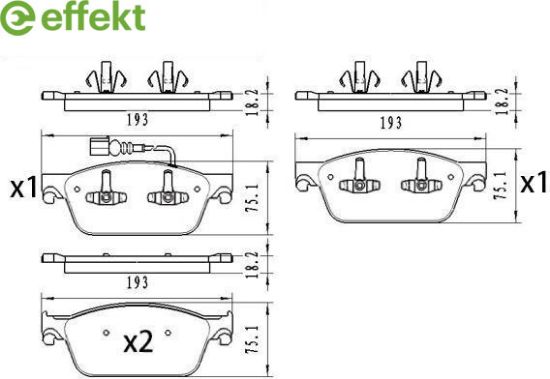 Brake Pad Set, disc brake VAG
