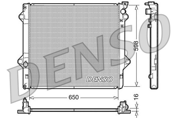Radiator, engine cooling TOYOTA Landcruiser Man.00/03