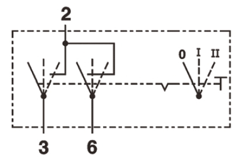 Switch 0-I-II 24V,8A