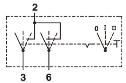 Switch 0-I-II 24V,8A