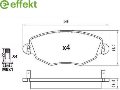 Brake Pad Set, disc brake FORD - 1 783 849