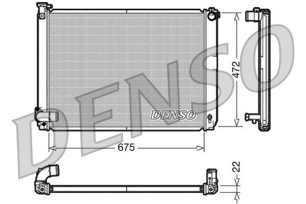 Radiator, engine cooling LEXUS RX400H 09/05-