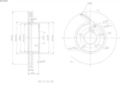 Brake Disc MERCEDES-BENZ - 204 421 07 12