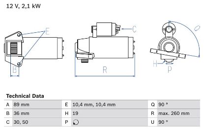 Starter MONDEO III, TRANSIT Buss