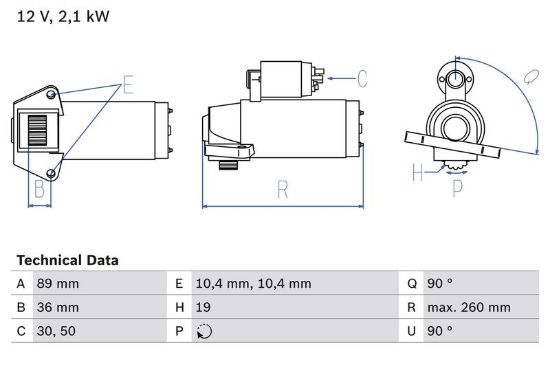 Starter MONDEO III, TRANSIT Buss