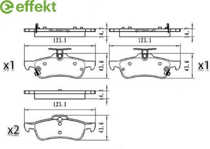 Brake Pad Set, disc brake Honda