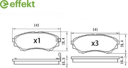 Brake Pad Set, disc brake Ford, Mazda