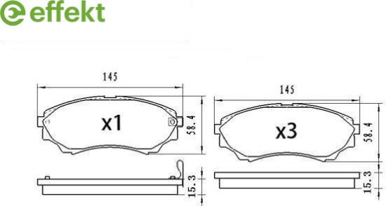Brake Pad Set, disc brake Ford, Mazda