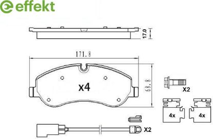 Brake Pad Set, disc brake FORD - 1 842 632