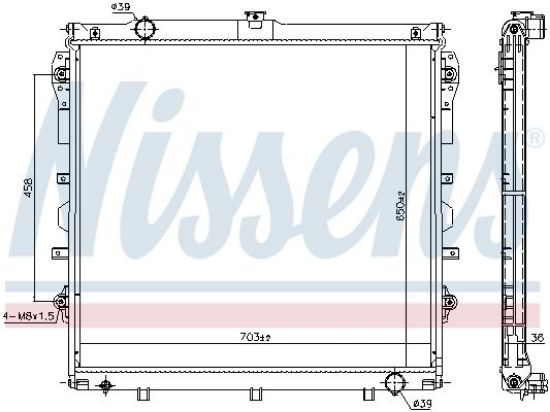 Radiator, engine cooling TOYOTA TUNDRA   00-