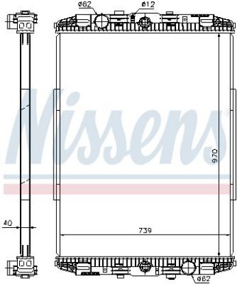 Radiator, engine cooling DAF F 95.360 ATI 94-