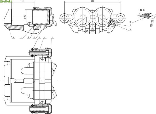 Brake Caliper VAG - 2E0 615 102A