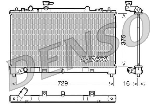Radiator, engine cooling MAZDA 6 2.5 i Man. 08/07-