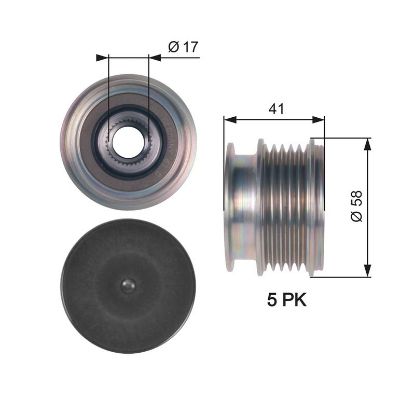 Alternator Freewheel Clutch VOLVO