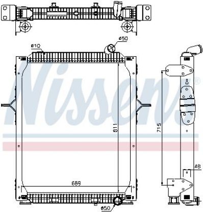 Radiator, engine cooling RVI PREMIUM  05-