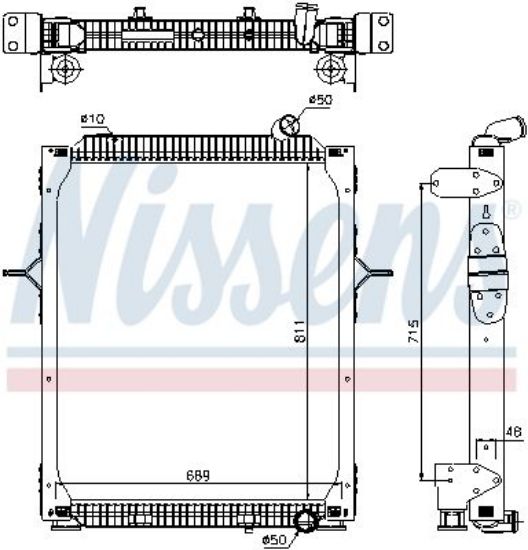 Radiator, engine cooling RVI PREMIUM  05-