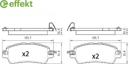 Brake Pad Set, disc brake Mazda