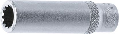 Socket Wrench Insert 1/4" Deep Socket "Gear Lock", 8 mm