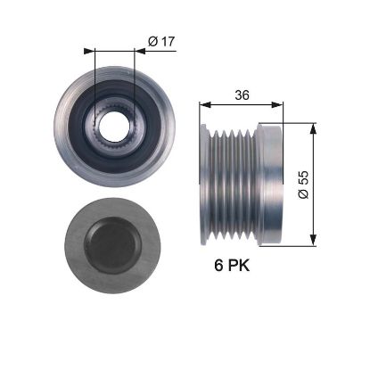 Alternator Freewheel Clutch A4 (8K2, B8), A5 (8T3), Q5....