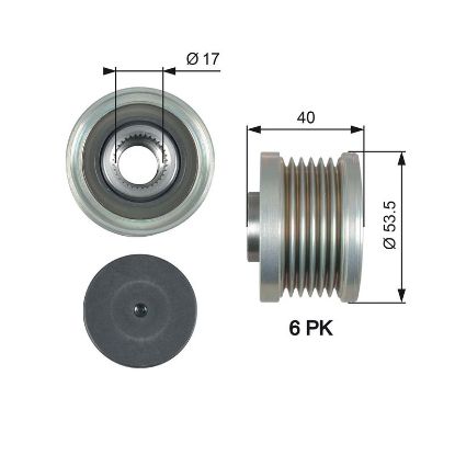 Alternator Freewheel Clutch Nissan