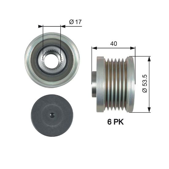 Alternator Freewheel Clutch Nissan