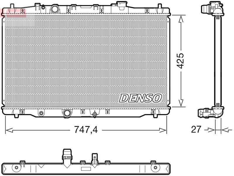 Radiator, engine cooling HONDA 19010R7CG01
