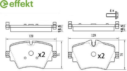 Brake Pad Set, disc brake BMW - 34 10 6 860 019