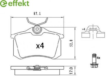 Brake Pad Set, disc brake VAG - 3B0 698 451A
