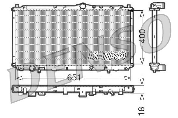 Radiator, engine cooling VOLVO S40 / V40 1.6i / 1.8i