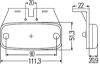 Side Marker Light LED,kollane 24V kinnitusega
