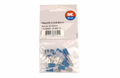 Terminal, electric universal parts plaatpistik 6.3x0.8mm sinine