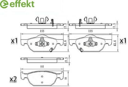 Brake Pad Set, disc brake Honda