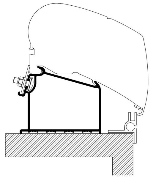 Mounting Set, roof rack Adria Caravan 2015