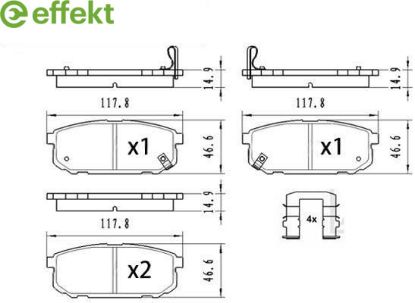 Brake Pad Set, disc brake Kia