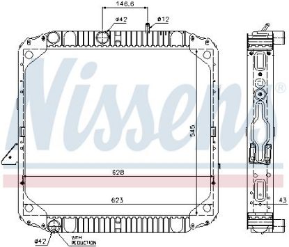 Radiator, engine cooling MERCEDES LK2    84-