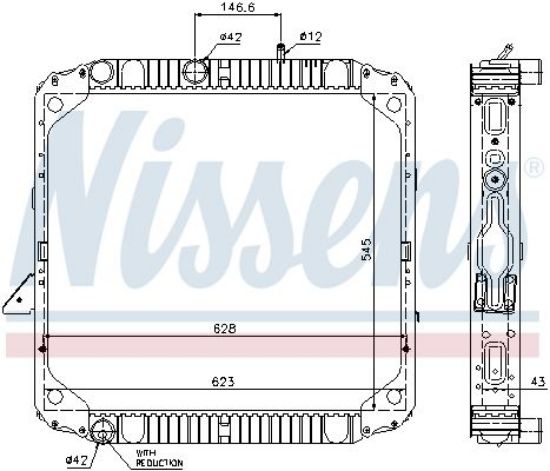 Radiator, engine cooling MERCEDES LK2    84-